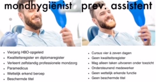 verschil mondhygienist en preventie assistent